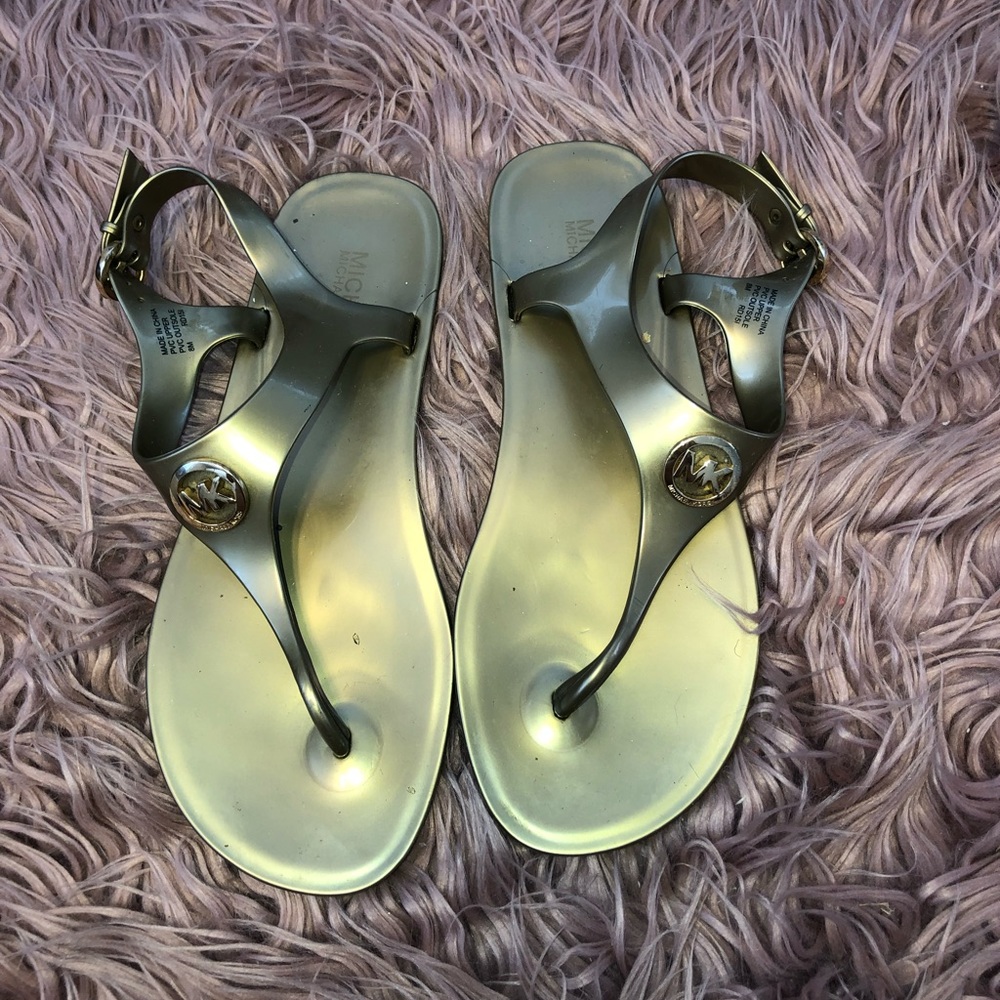 Micheal Kors Gold Sandals